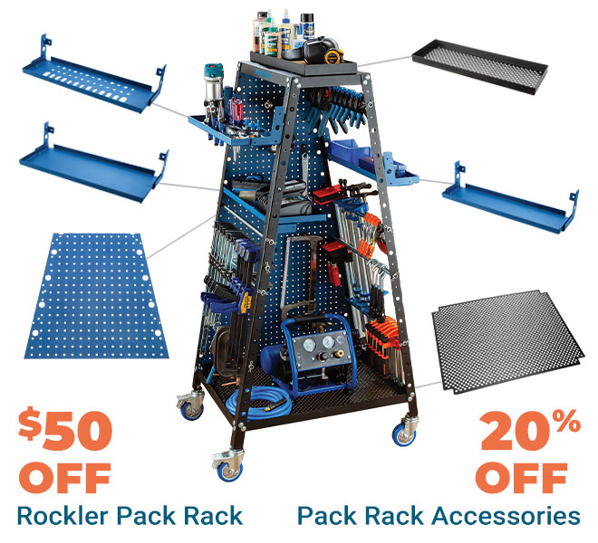 $50 Off Rockler Pack Rack and 20% Off Pack Rack Accessories