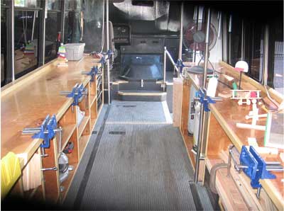 364TWBusInteriorWithBenchesAndVises