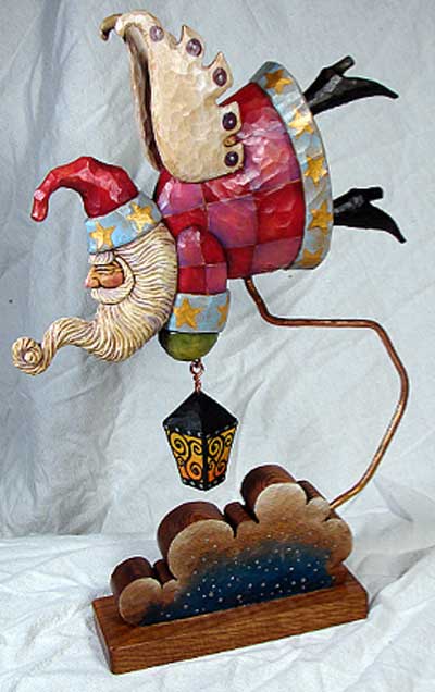 368TWCarvedFlyingSanta