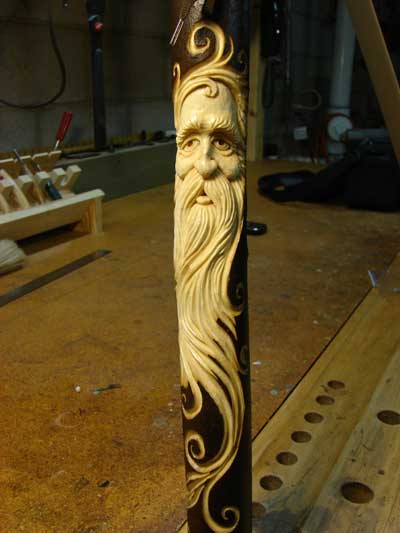 368TWMapleWoodSpiritWalkingStick