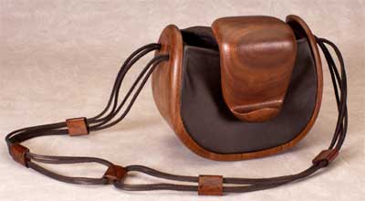 399TWLuckyDogWoodAndLeatherPurse