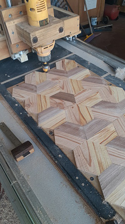 Cutting edge pieces of 3D door panel