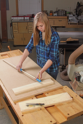 Drawing out rounded shape of chair back