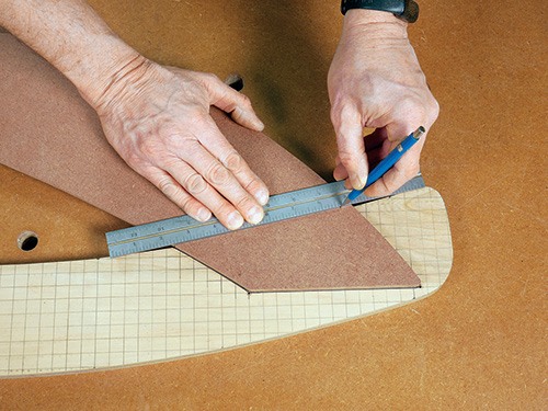 Making leg block template for attaching rocker