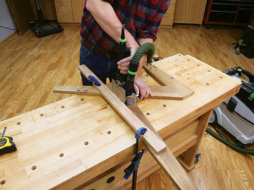 Cutting Domino hole for crossbrace installation