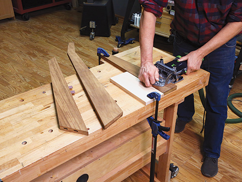 Cutting domino holes for Adirondack chair joinery