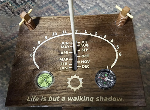 Adjustable backyard sun dial