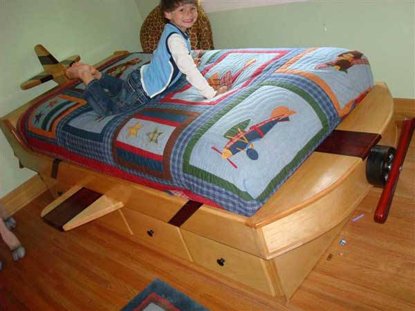 Airplane Bed in place Airplane Bed in place