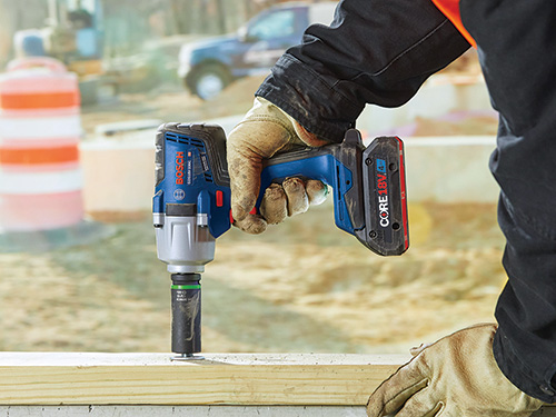 Bosch drill driver powered by AmpShare battery