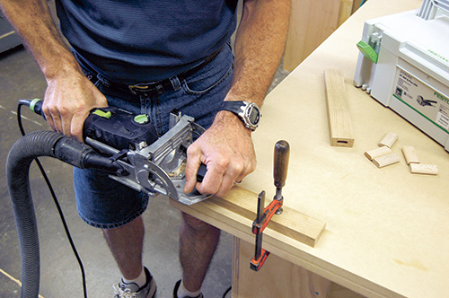 Cutting mortise and tenon joinery for calendar frame with Festool Domino