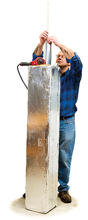 Shop-made kiln for drying bamboo strips