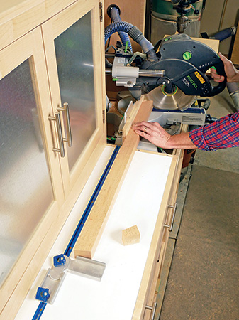 Cutting Adirondack table leg stock to size