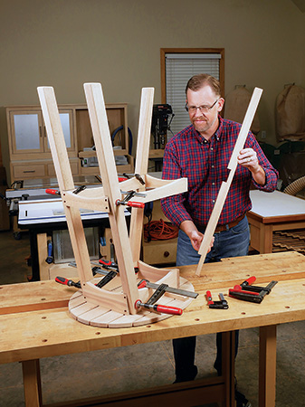 Dry assembling Adirondack table and legs