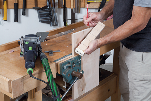 Marking Domino location on vanity drawer