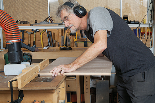 Routing rabbet for back panel of vanity