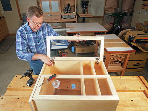 Testing swing on battery charging cabinet doors