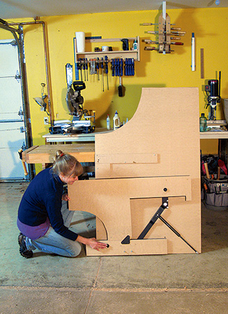 Testing Murphy bed hardware