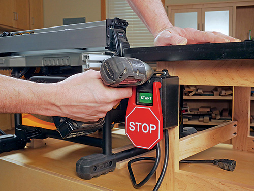 Adding emergency power switch to tool cart