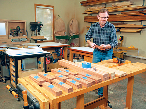Laying out plant stand parts