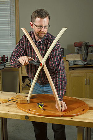 Testing design of folding tray legs