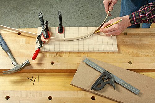 Tracing shape of tray side wings