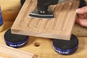 COOKIE2 Rockler's Bench Cookies come in handy for routing, cutting, sanding and finishing jobs.