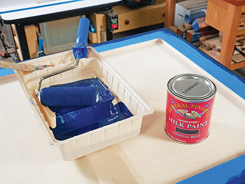 General Finishes costal blue milk paint