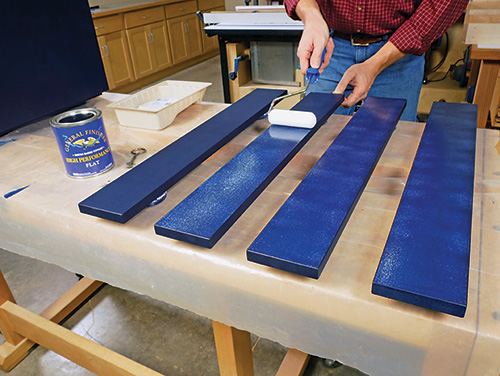 Adding poly sealant to preserve milk paint finish