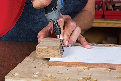 Cutting hole for box lid with drill