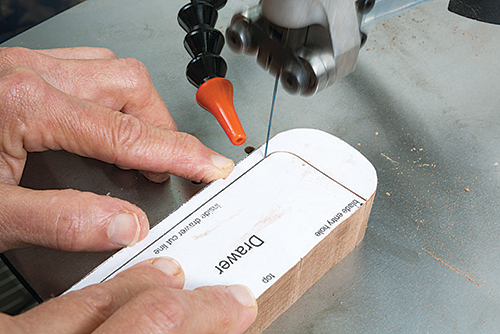 Separating drawer template parts