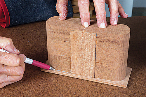 Marking final curve of drawer front