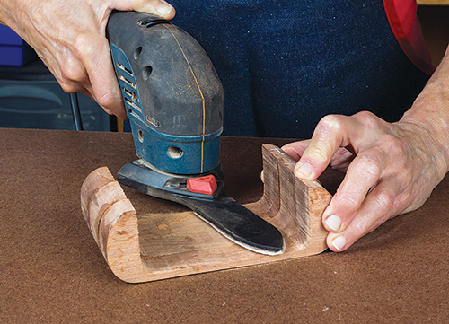 Sanding interior of drawer box