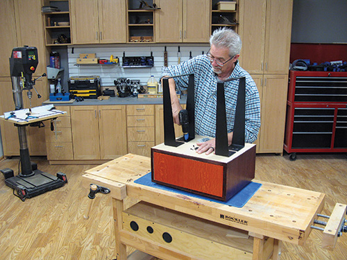 Attaching metal side table legs to charging table base