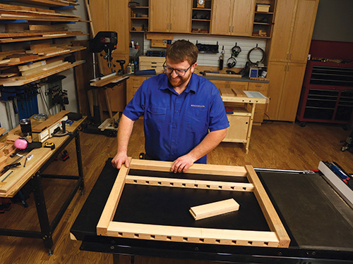Test fitting parts for side of dog kennel