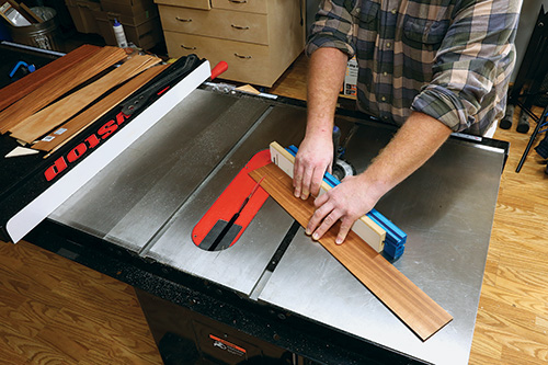 Sizing pieces for chevron design