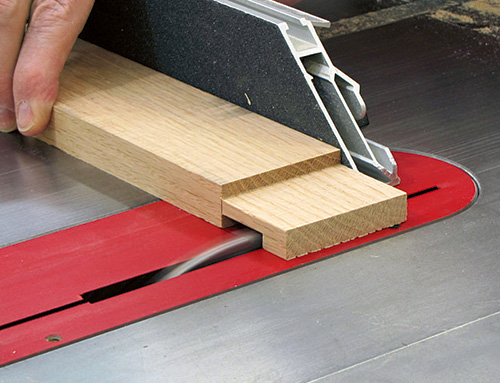 Cutting Civil War table leg tenons with table saw