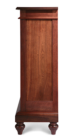 Walnut Bookcase Project side view