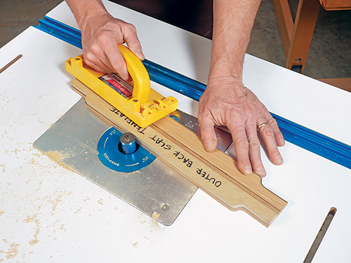 Using router and template to cut cloud lift dining chair back slats