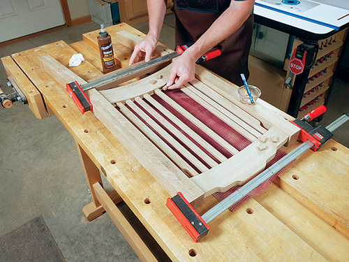 Installing rails and slats into cloud lift dining chair backrest