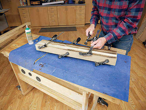 Gluing up leg blank stock