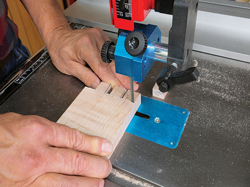 Trimming tenon waste with band saw