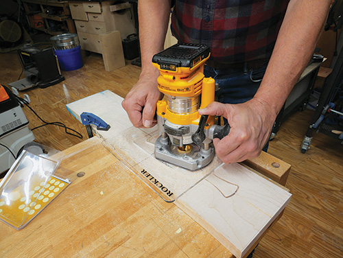 Using bowtie template to cut out shapes