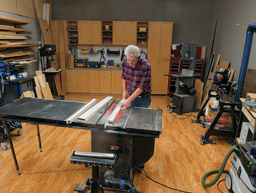 Cutting contemporary table legs to size