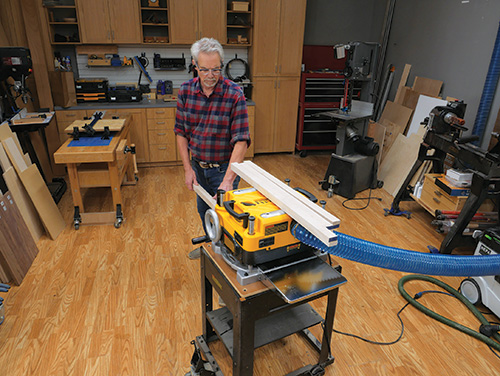 Planing table legs smooth