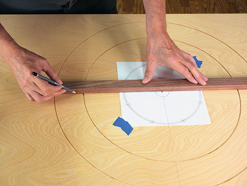 Measuring distance between peg holes