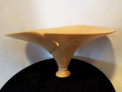 Turned floral platter