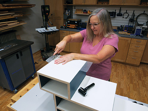 Adding non-slip pads to steps