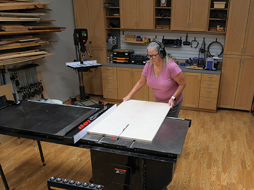 Cutting up large panel to make steps