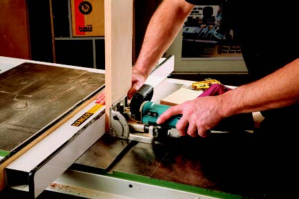 Cutting holes for biscuit joinery