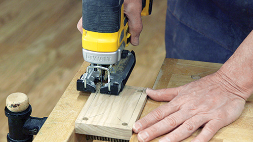 Cutting out space for drill bit case